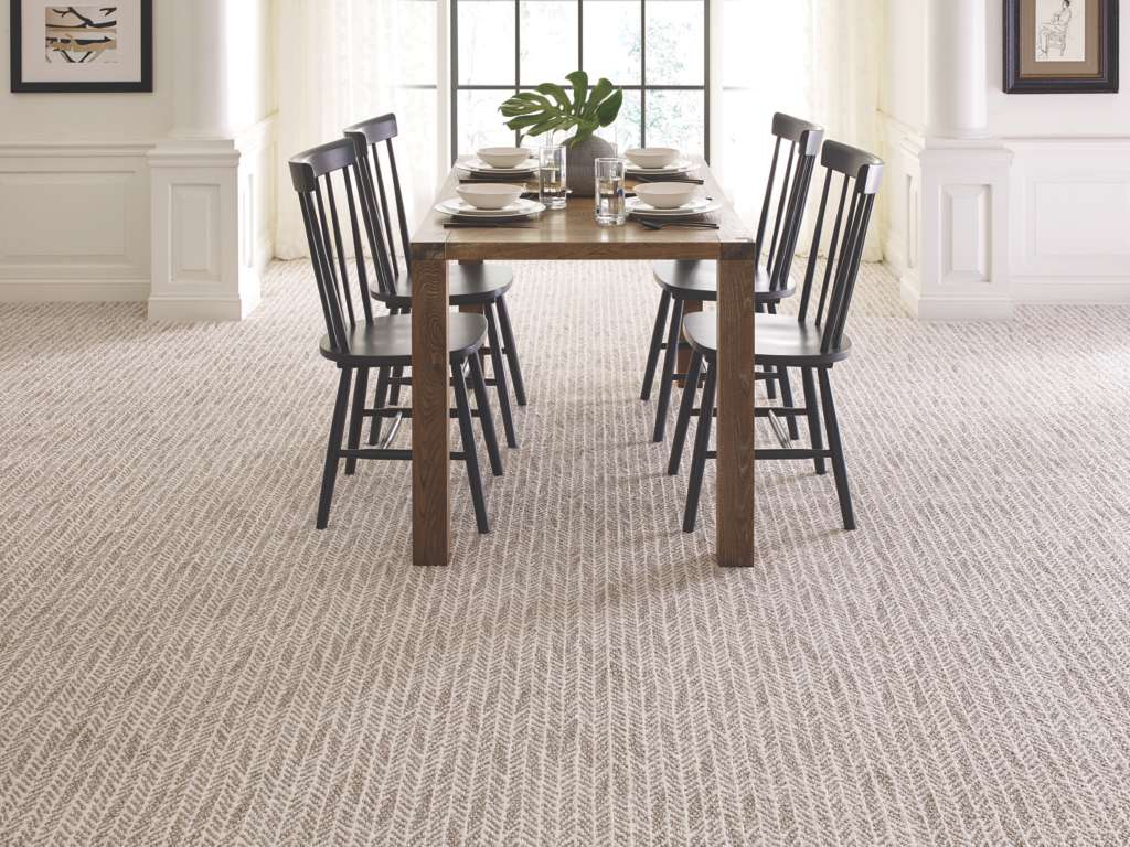 Patterned Carpet Room Scene Image